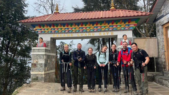 The way down through Namché to Lukla